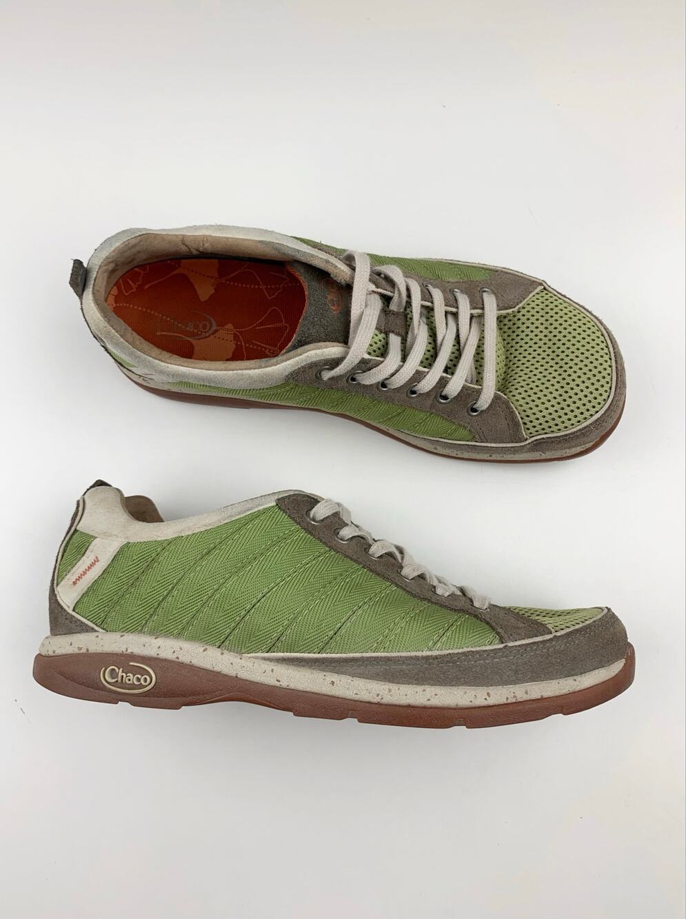 Chaco Maddie Casual Sneakers Leaf Green Lace Up Low Top Women's 7.5 Outdoor